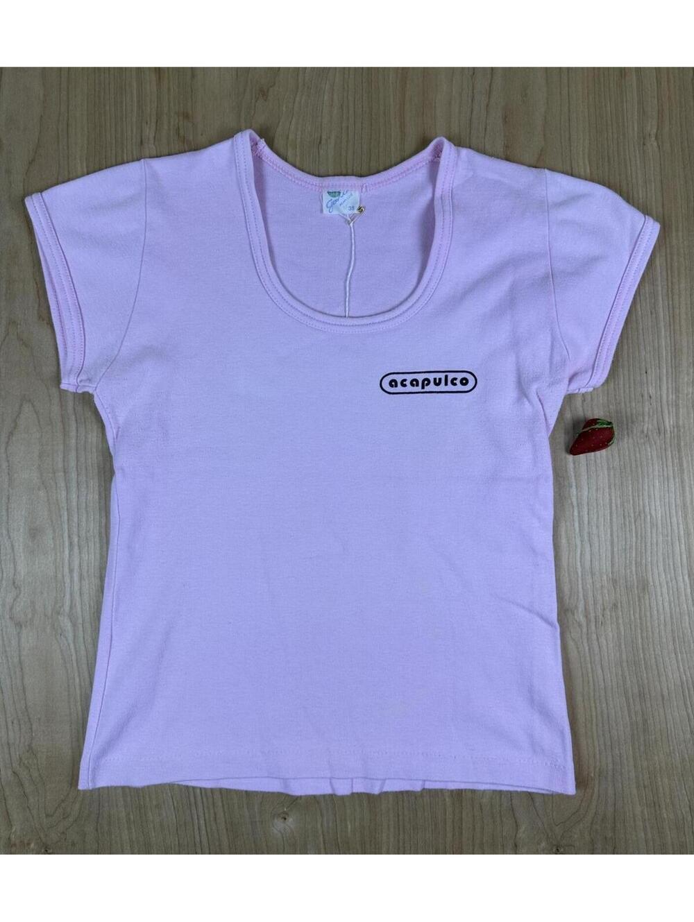 Acapulco Women's Short Sleeve Tee in Light Pink